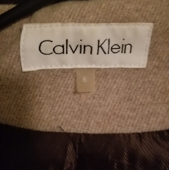 Calvin Klein Wool Peacoat cream with black lining - Picture 3 of 8